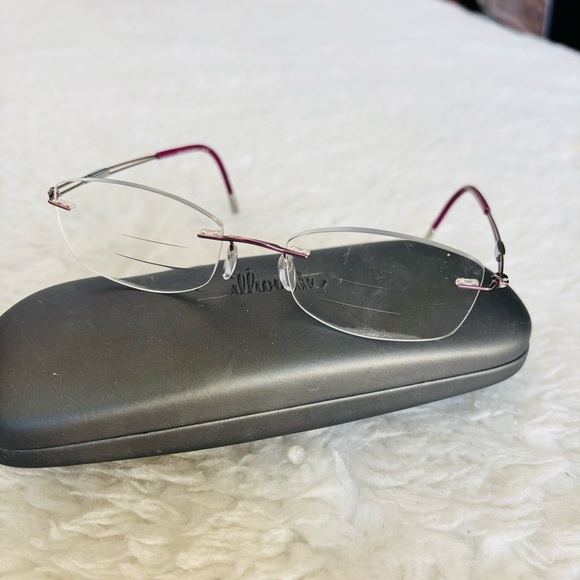 Silhouette Rimless Rose Gold/Burgundy 4299 40 6053 Eyeglasses Frame w/ Case - Picture 4 of 16